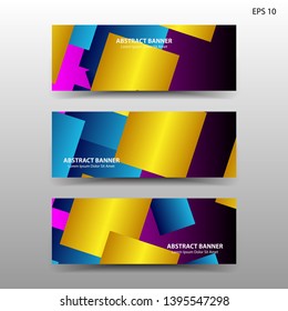 Vector abstract design banner web template. - Vector
