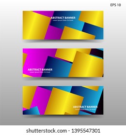 Vector abstract design banner web template. - Vector