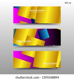 Vector abstract design banner web template. - Vector