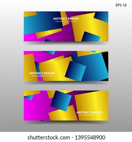 Vector abstract design banner web template. - Vector