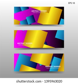 Vector abstract design banner web template. - Vector