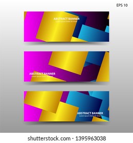 Vector abstract design banner web template. - Vector