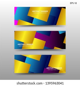 Vector abstract design banner web template. - Vector