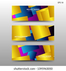 Vector abstract design banner web template. - Vector