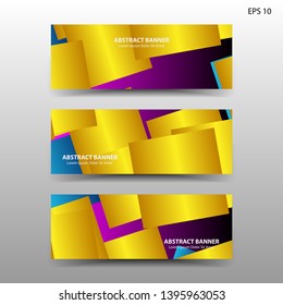Vector abstract design banner web template. - Vector