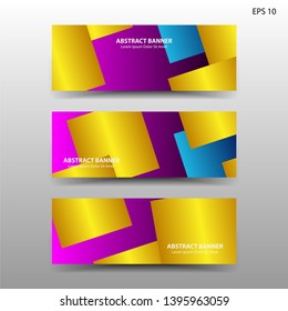 Vector abstract design banner web template. - Vector