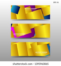 Vector abstract design banner web template. - Vector