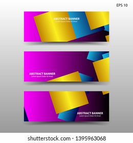 Vector abstract design banner web template. - Vector