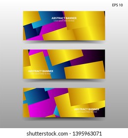 Vector abstract design banner web template. - Vector