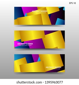 Vector abstract design banner web template. - Vector