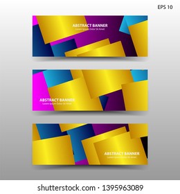 Vector abstract design banner web template. - Vector
