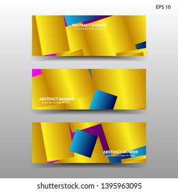 Vector abstract design banner web template. - Vector