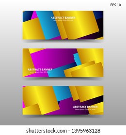 Vector abstract design banner web template. - Vector