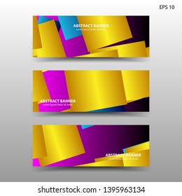 Vector abstract design banner web template. - Vector