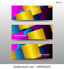 Vector abstract design banner web template. - Vector