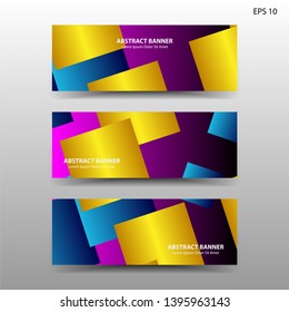 Vector abstract design banner web template. - Vector