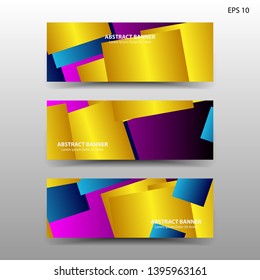 Vector abstract design banner web template. - Vector