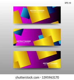 Vector abstract design banner web template. - Vector