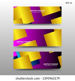 Vector abstract design banner web template. - Vector