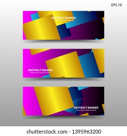 Vector abstract design banner web template. - Vector