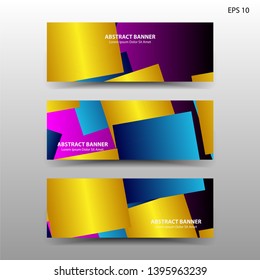 Vector abstract design banner web template. - Vector