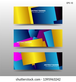 Vector abstract design banner web template. - Vector