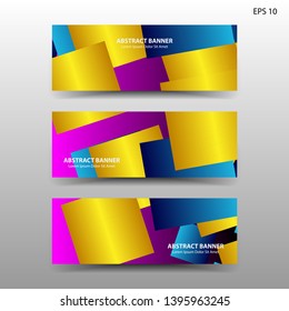 Vector abstract design banner web template. - Vector