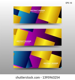 Vector abstract design banner web template. - Vector