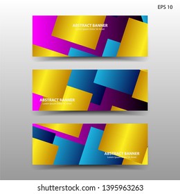 Vector abstract design banner web template. - Vector