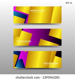 Vector abstract design banner web template. - Vector