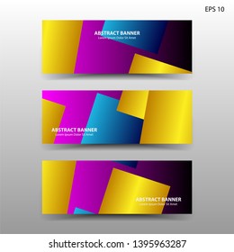 Vector abstract design banner web template. - Vector