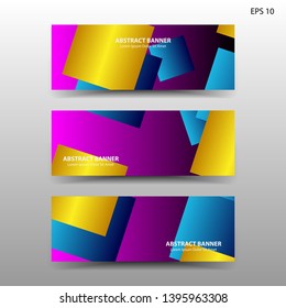 Vector abstract design banner web template. - Vector