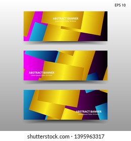 Vector abstract design banner web template. - Vector