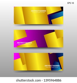 Vector abstract design banner web template. - Vector