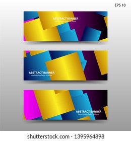 Vector abstract design banner web template. - Vector