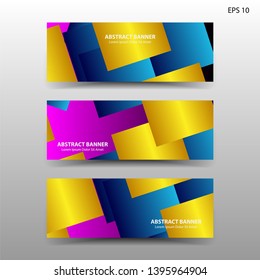 Vector abstract design banner web template. - Vector