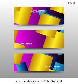 Vector abstract design banner web template. - Vector