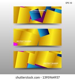 Vector abstract design banner web template. - Vector