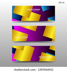 Vector abstract design banner web template. - Vector