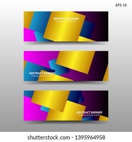 Vector abstract design banner web template. - Vector