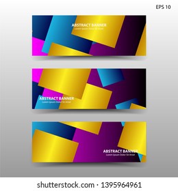 Vector abstract design banner web template. - Vector
