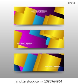 Vector abstract design banner web template. - Vector