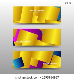 Vector abstract design banner web template. - Vector