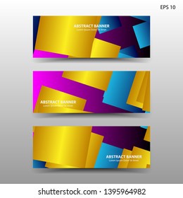 Vector abstract design banner web template. - Vector