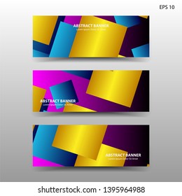 Vector abstract design banner web template. - Vector