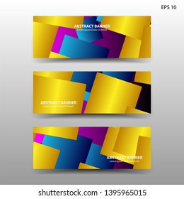 Vector abstract design banner web template. - Vector