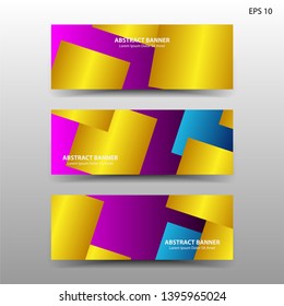 Vector abstract design banner web template. - Vector