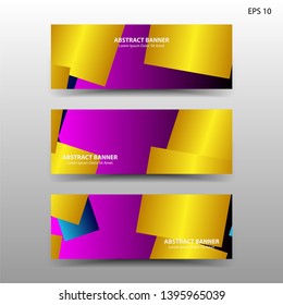 Vector abstract design banner web template. - Vector