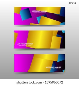 Vector abstract design banner web template. - Vector