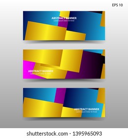 Vector abstract design banner web template. - Vector